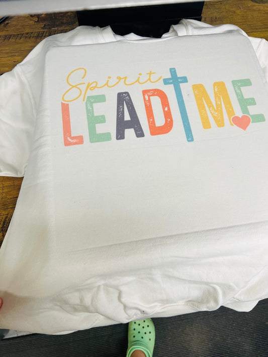 Spirit lead me crewneck with sleeve detail crewneck