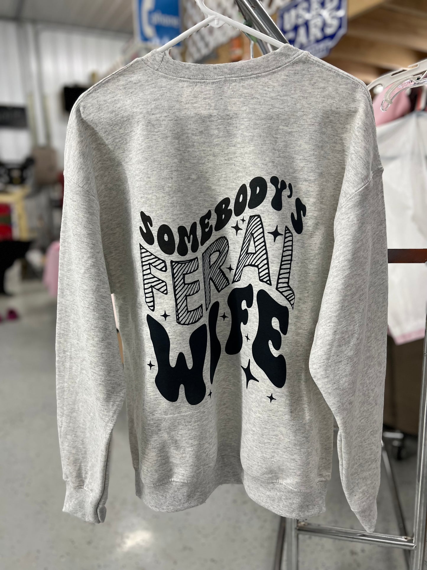 feral wife crewneck