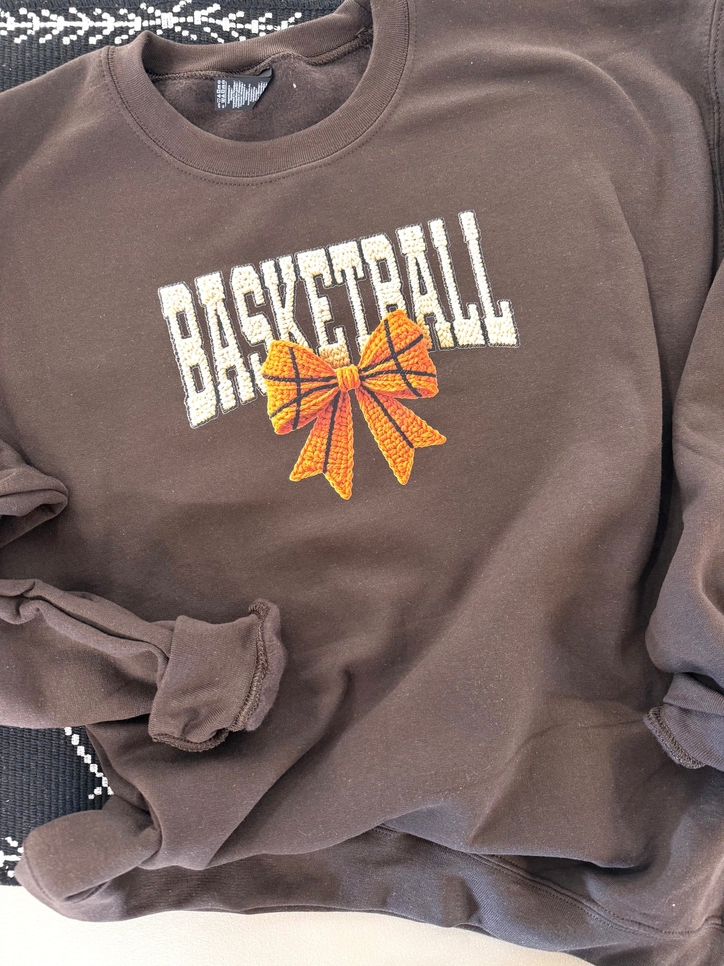 Basketball coquette bow crewneck