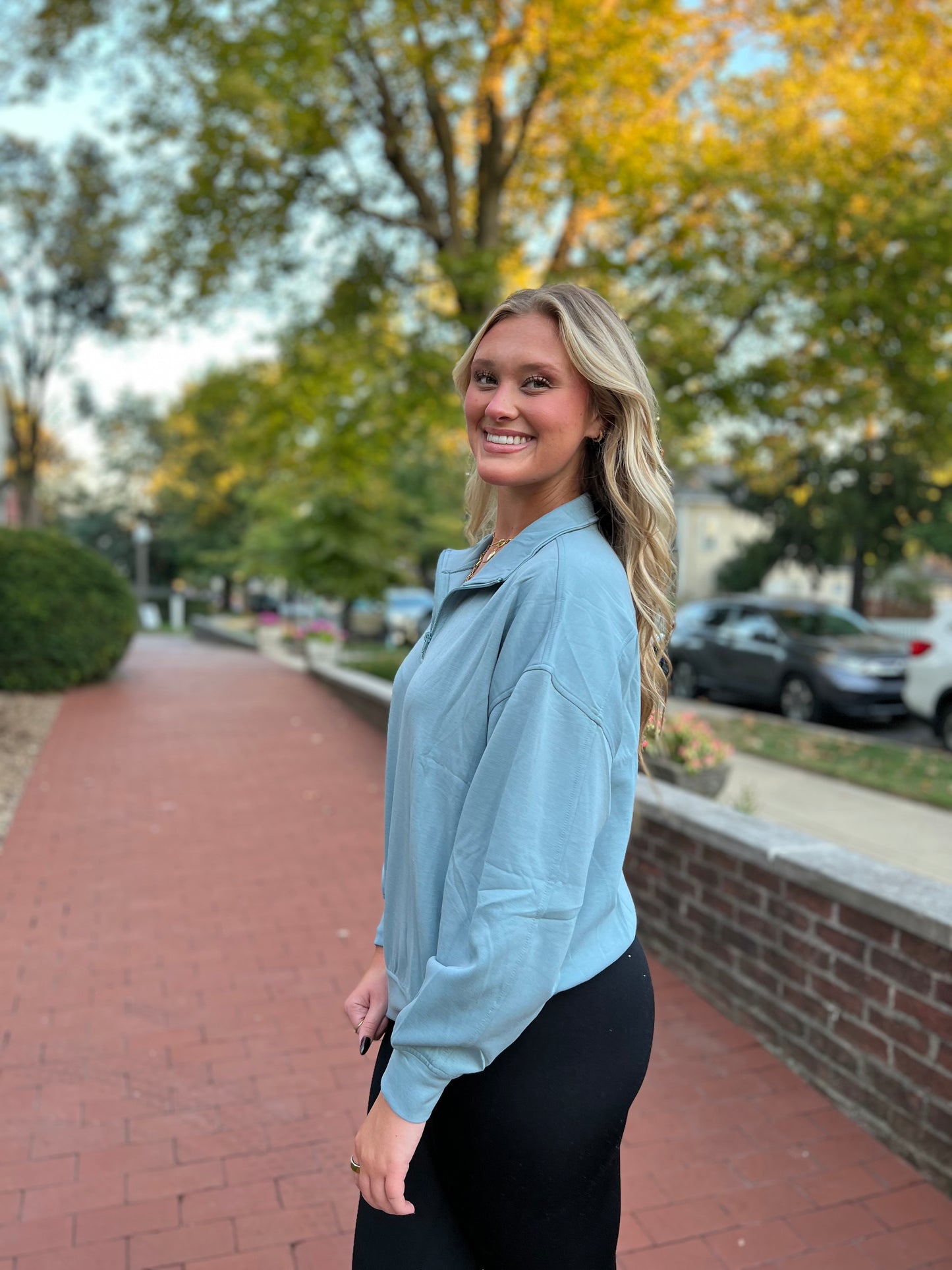 the blues half zip pullover
