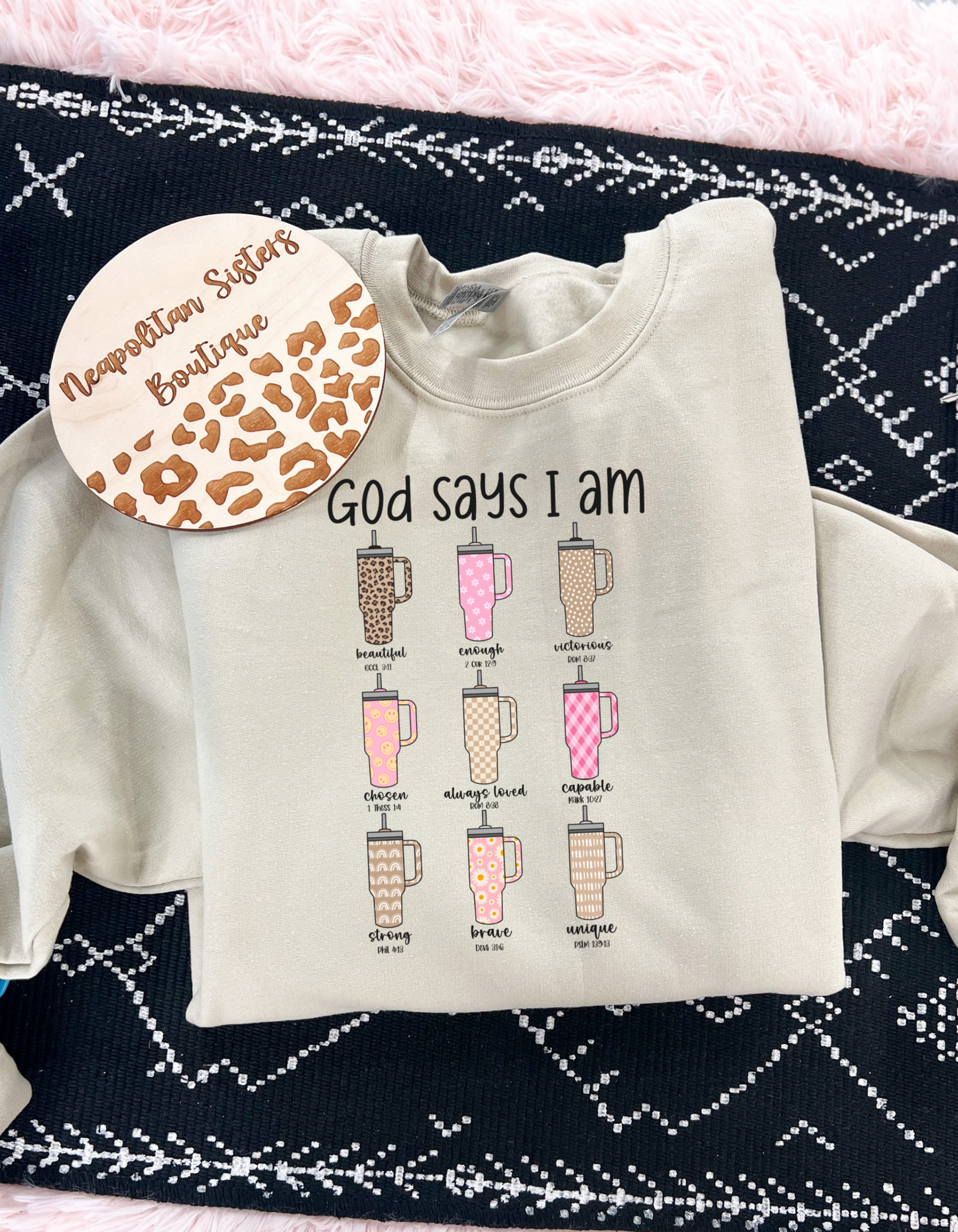 God says I am… crewneck