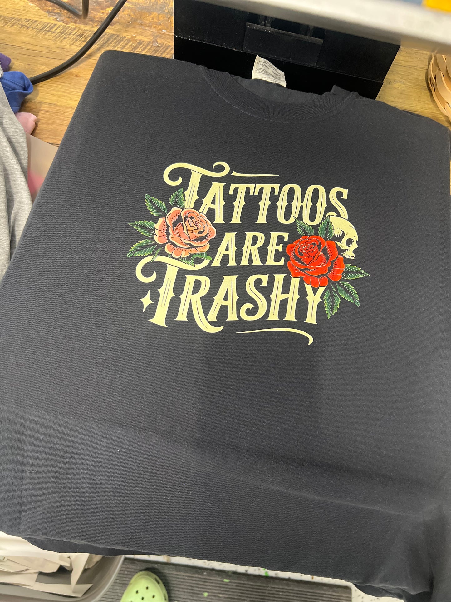 Black tattoos are trashy tee
