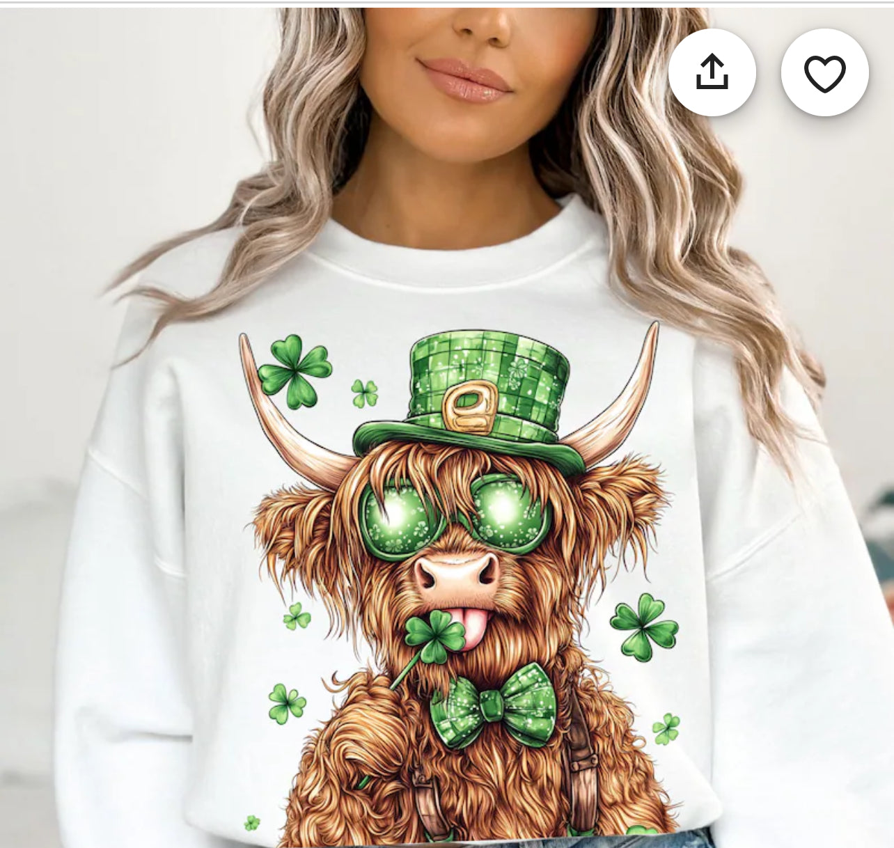 St pattys cow crewneck