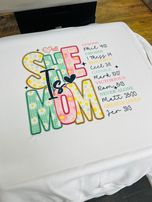 she is mom crewneck