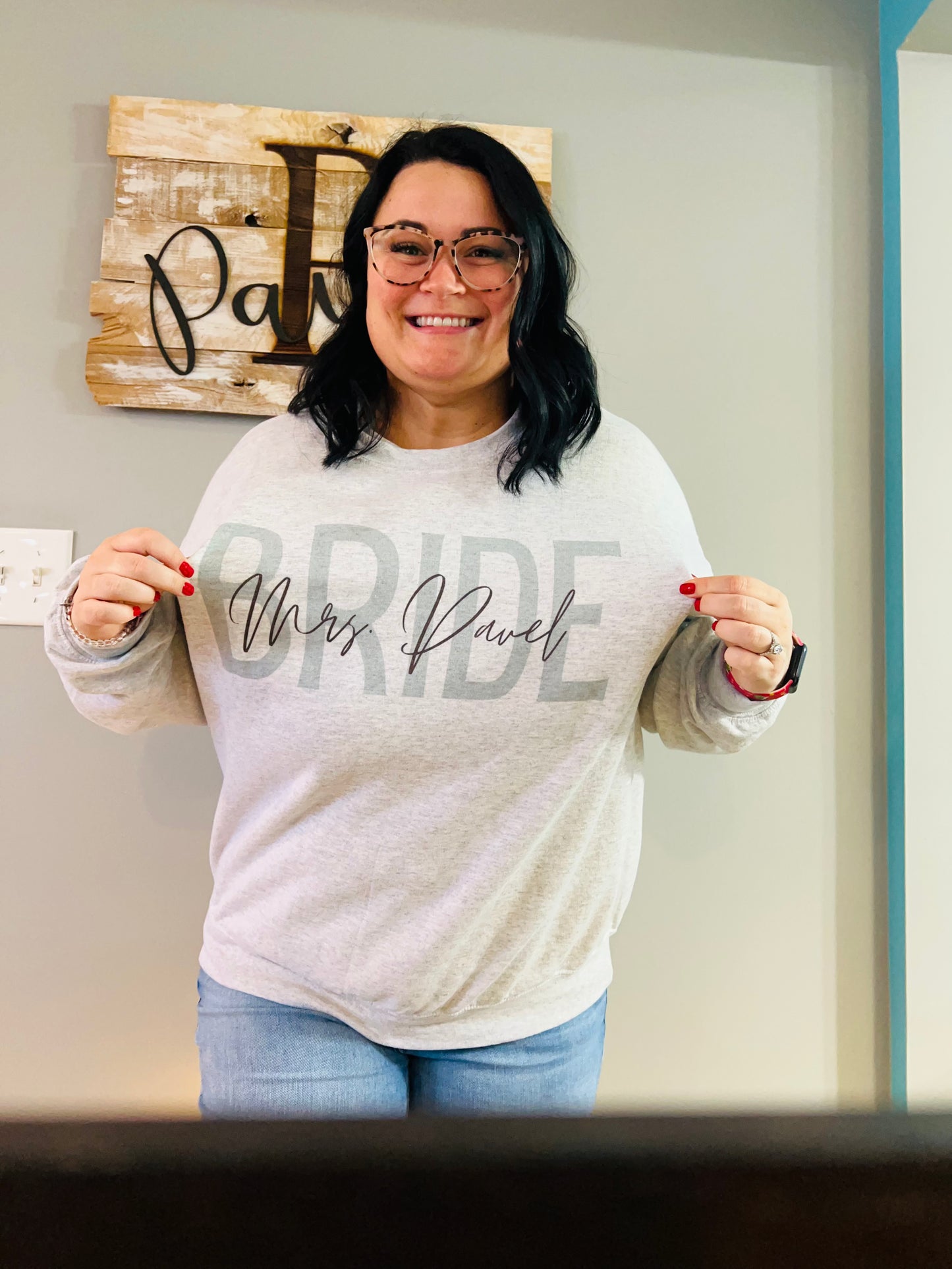 Custom bride crewneck