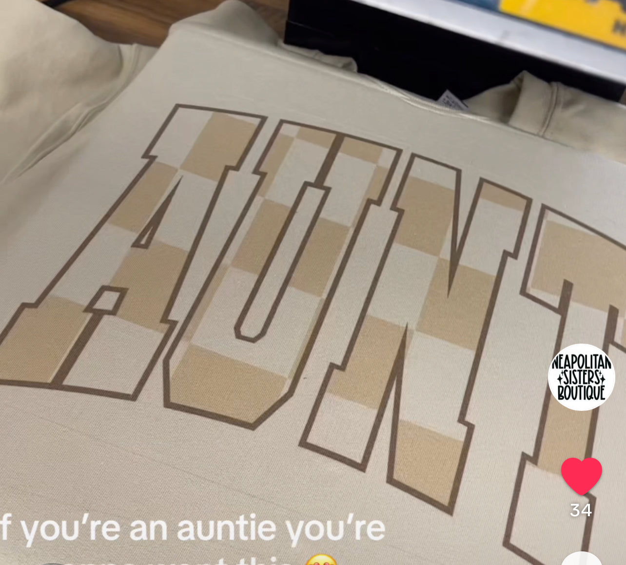 Tan Aunt crewneck