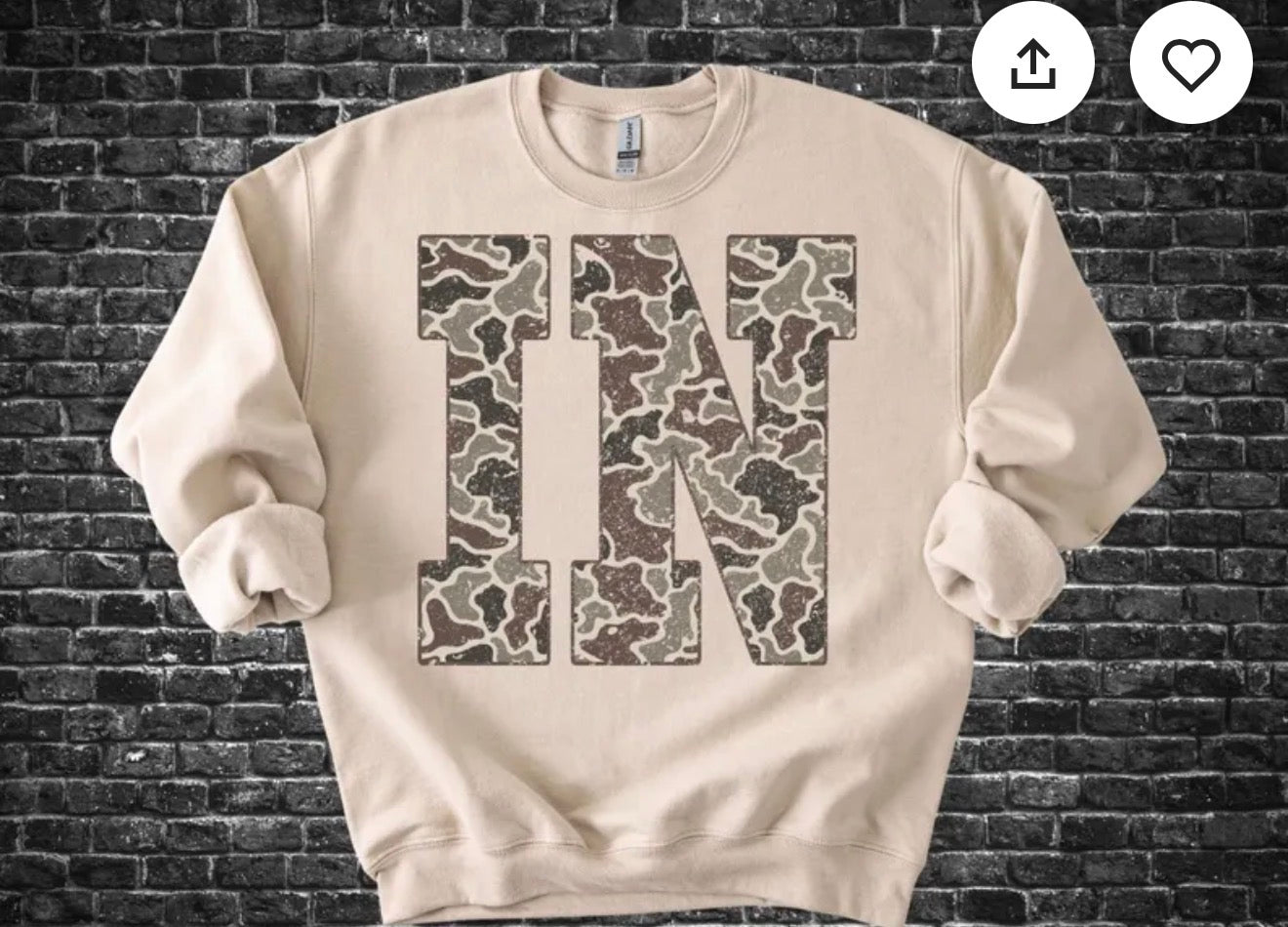 IN crewneck- tan