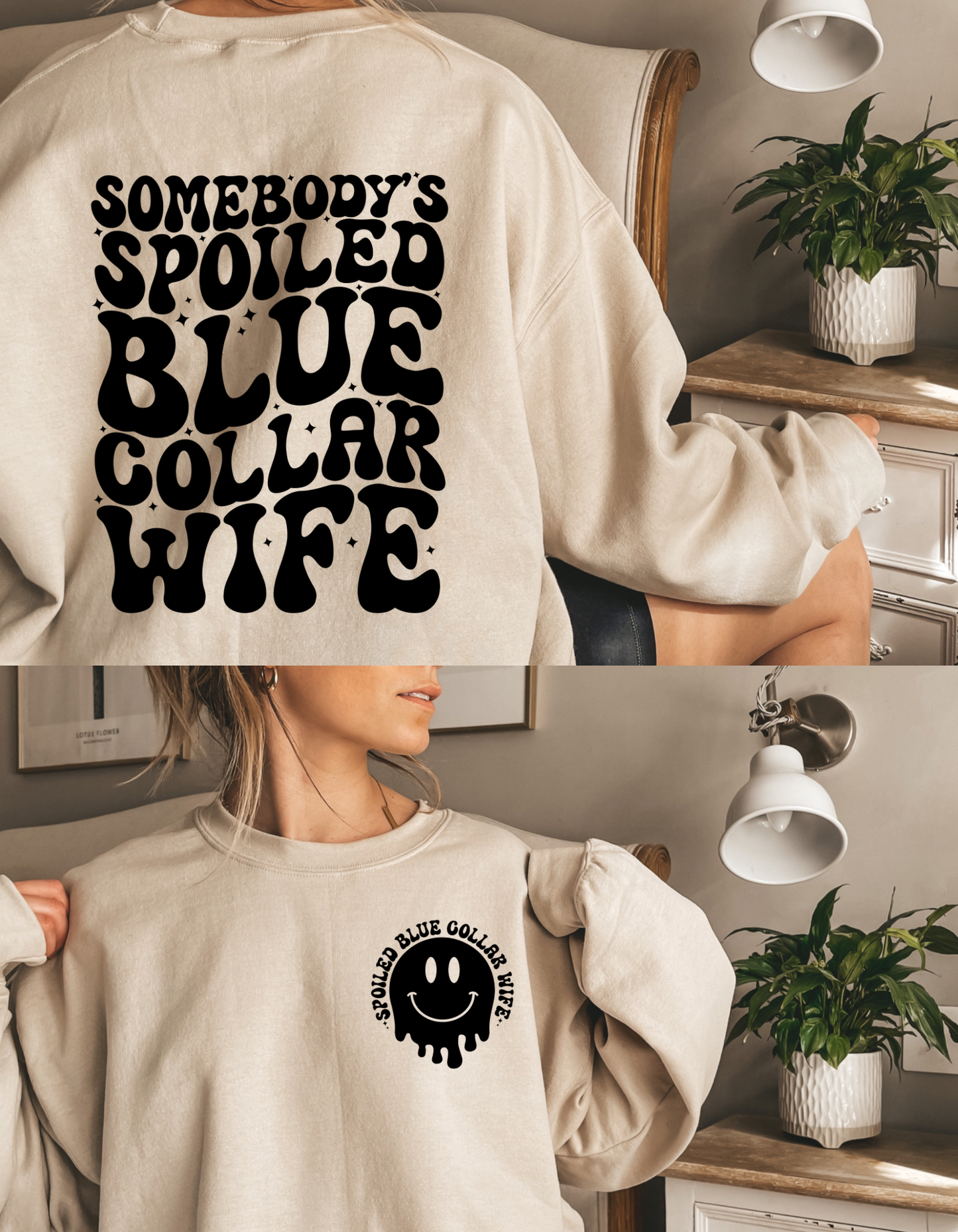 blue collar wife crewneck