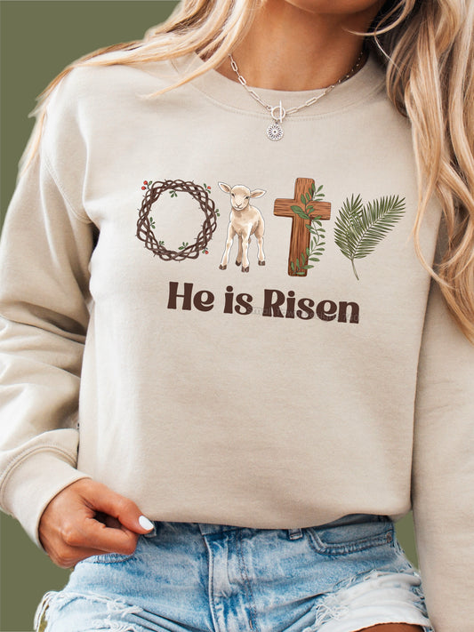 He is risen crewneck