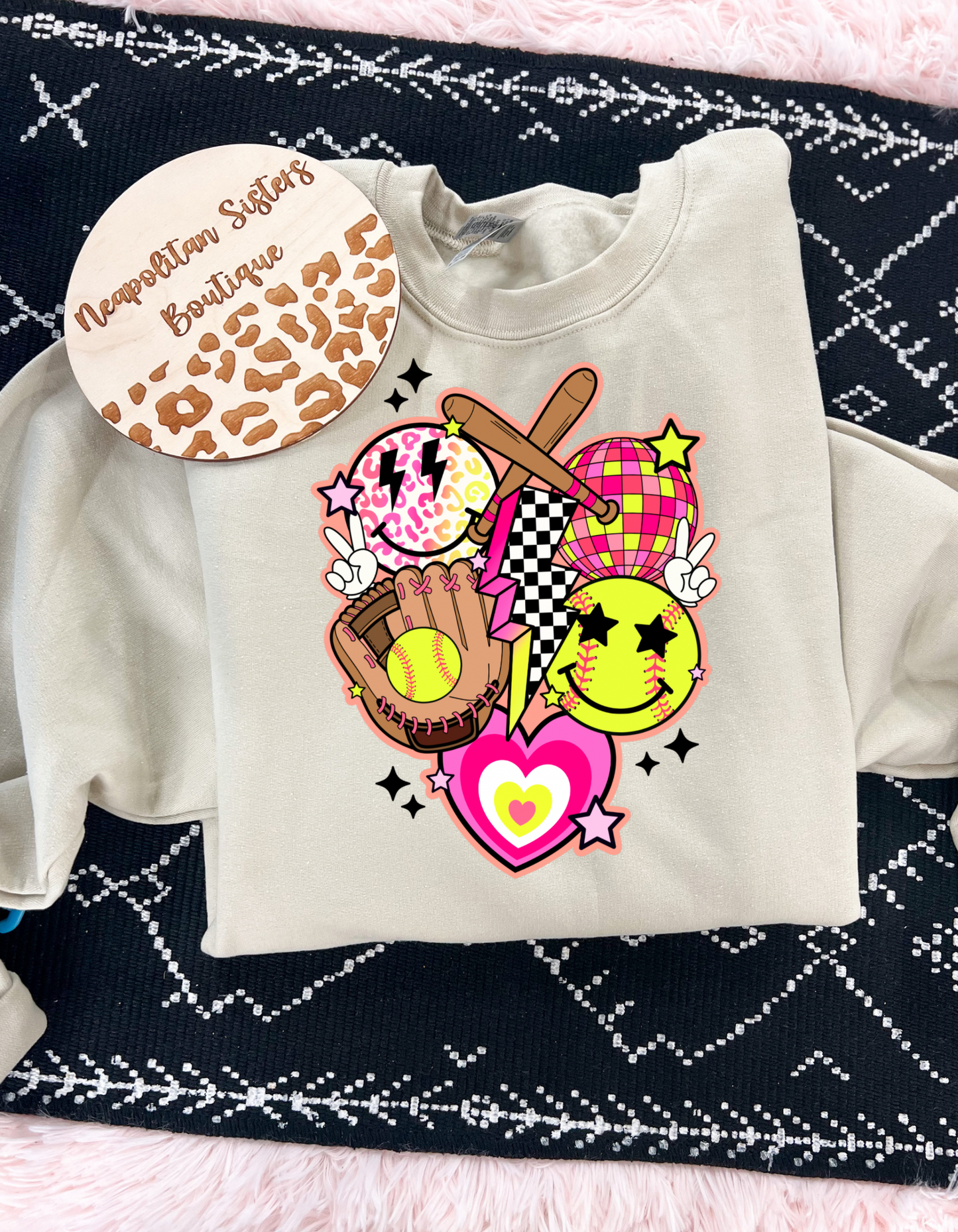 softball vibes crewneck