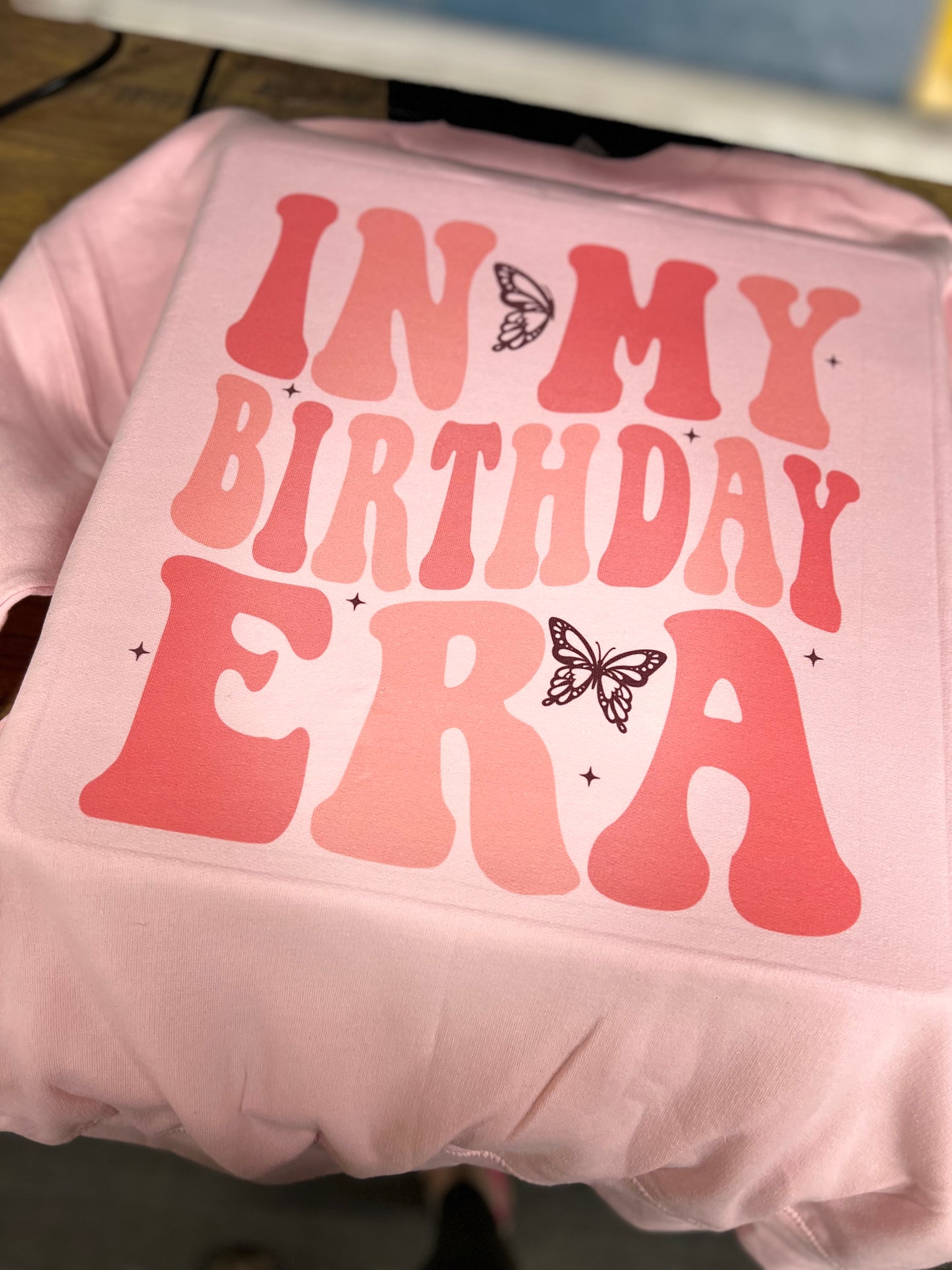 in my birthday era crewneck
