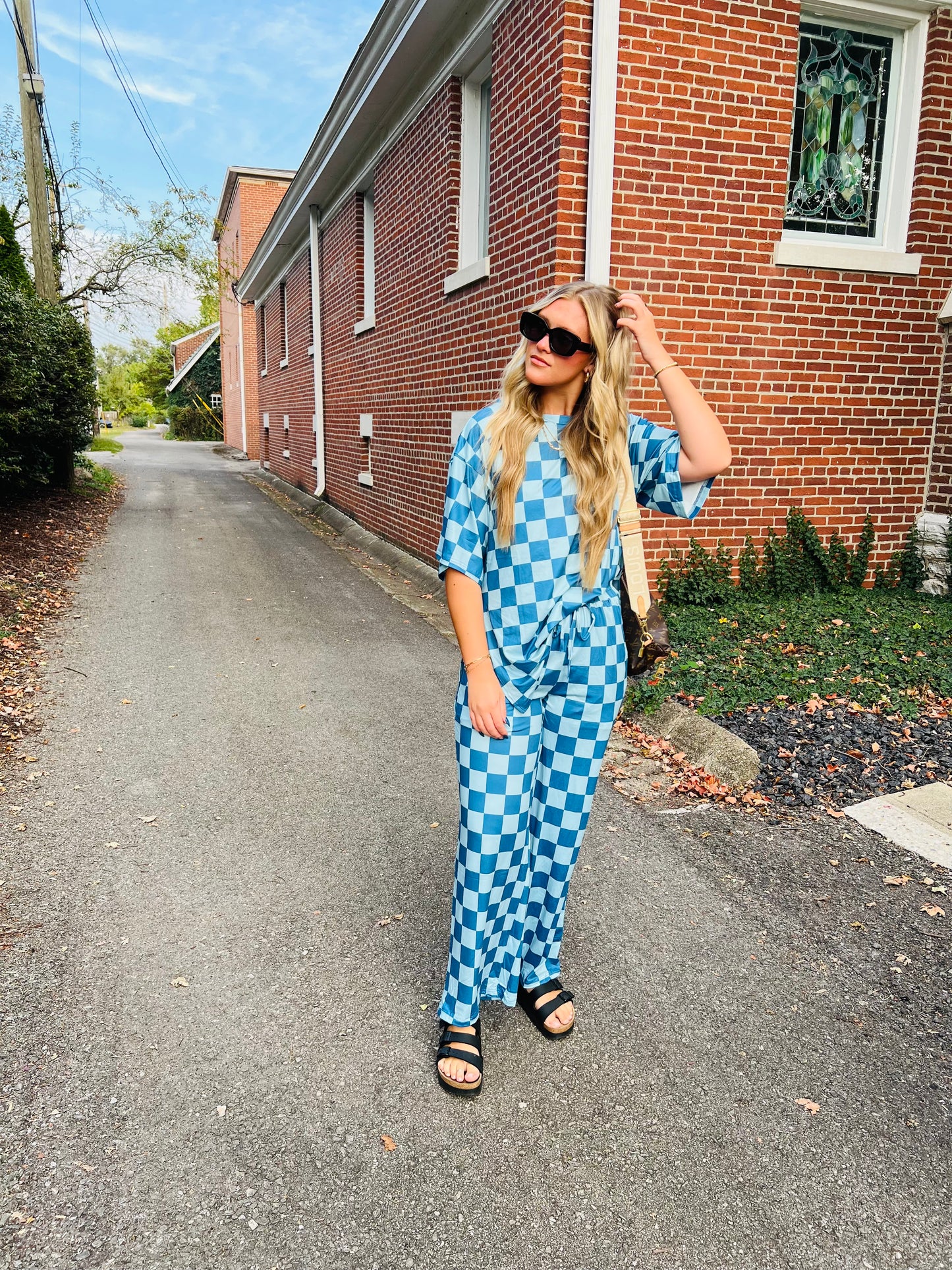 Checkered pop pants