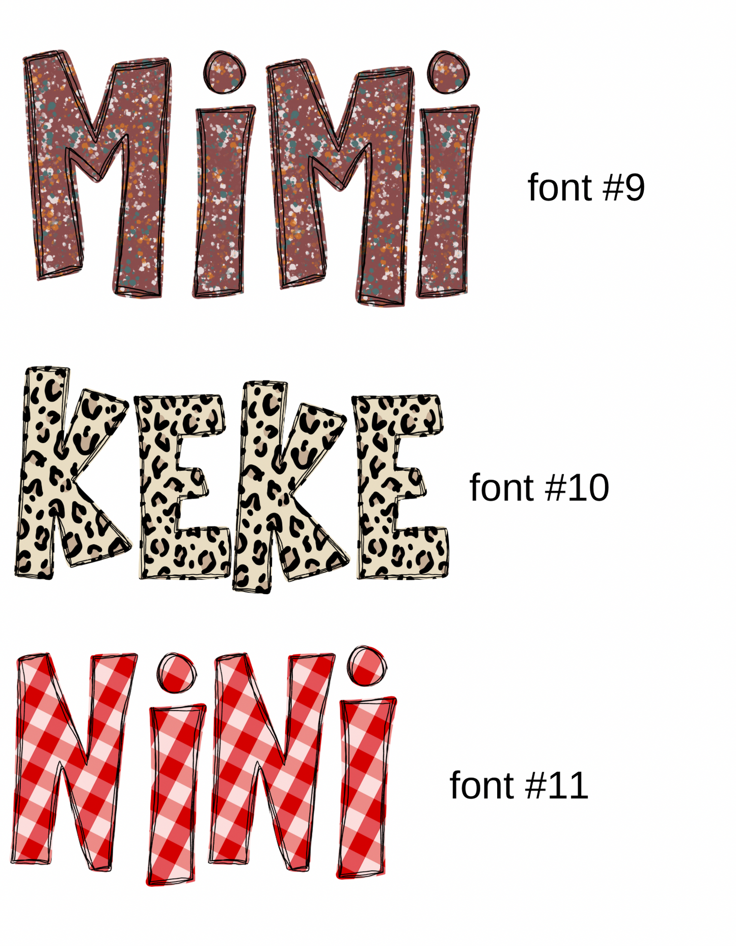 custom/ name/font crews/tees