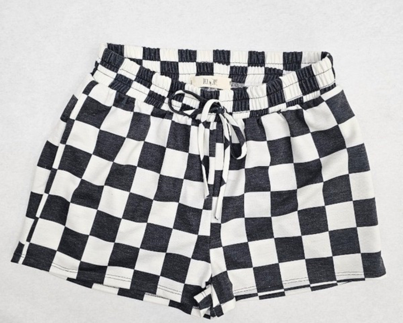 checkered race shorts