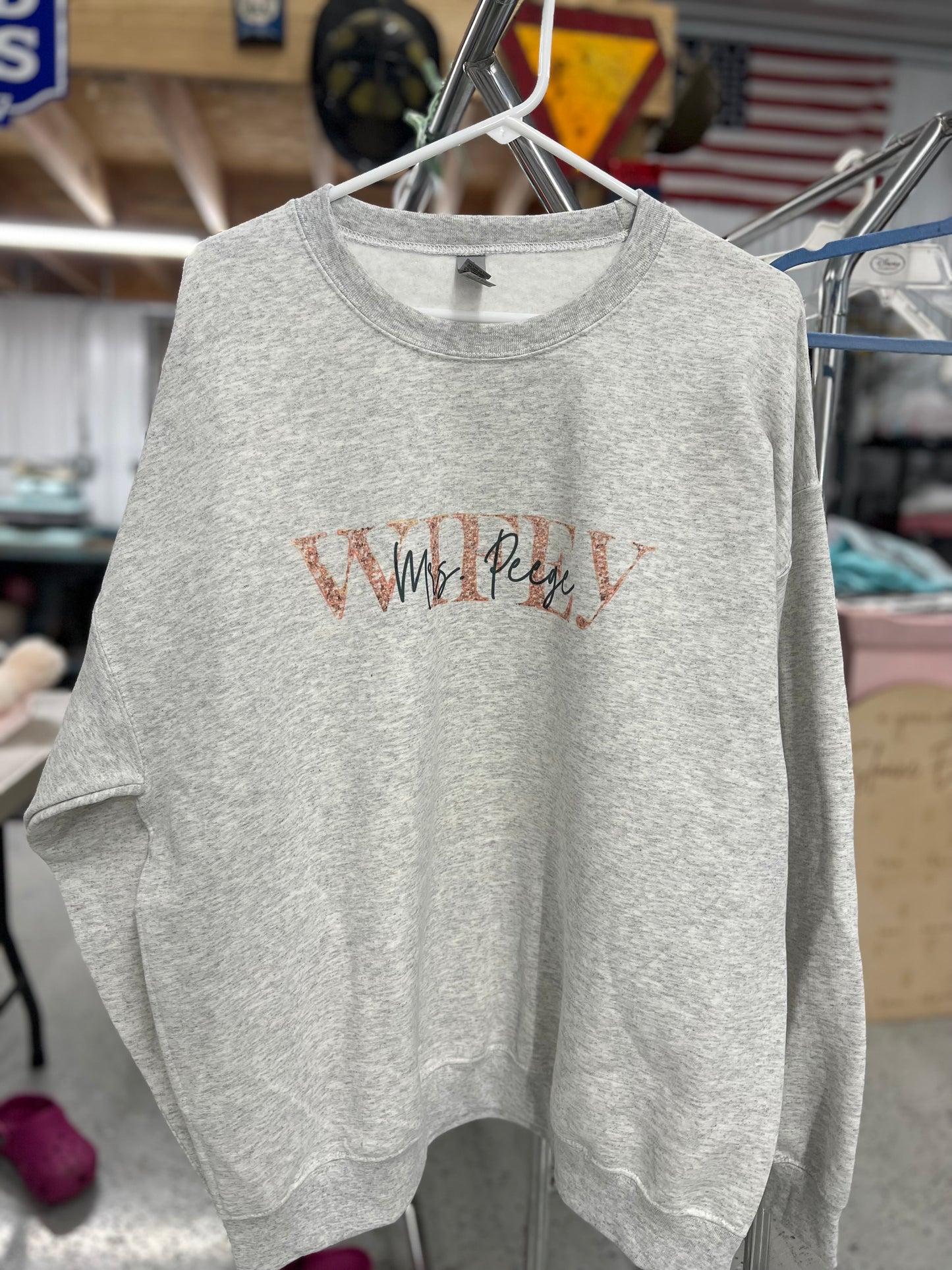 custom wifey crewneck