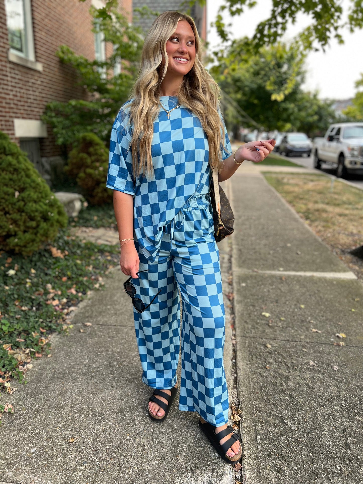 Checkered pop pants