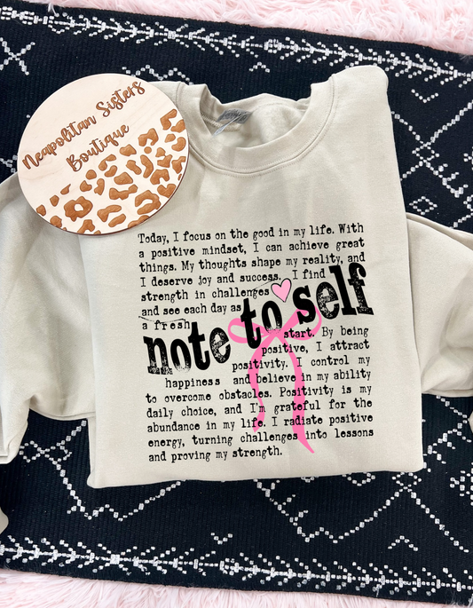 Note to self crewneck