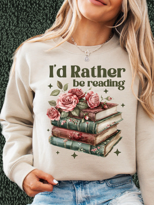I’d rather be reading crewneck