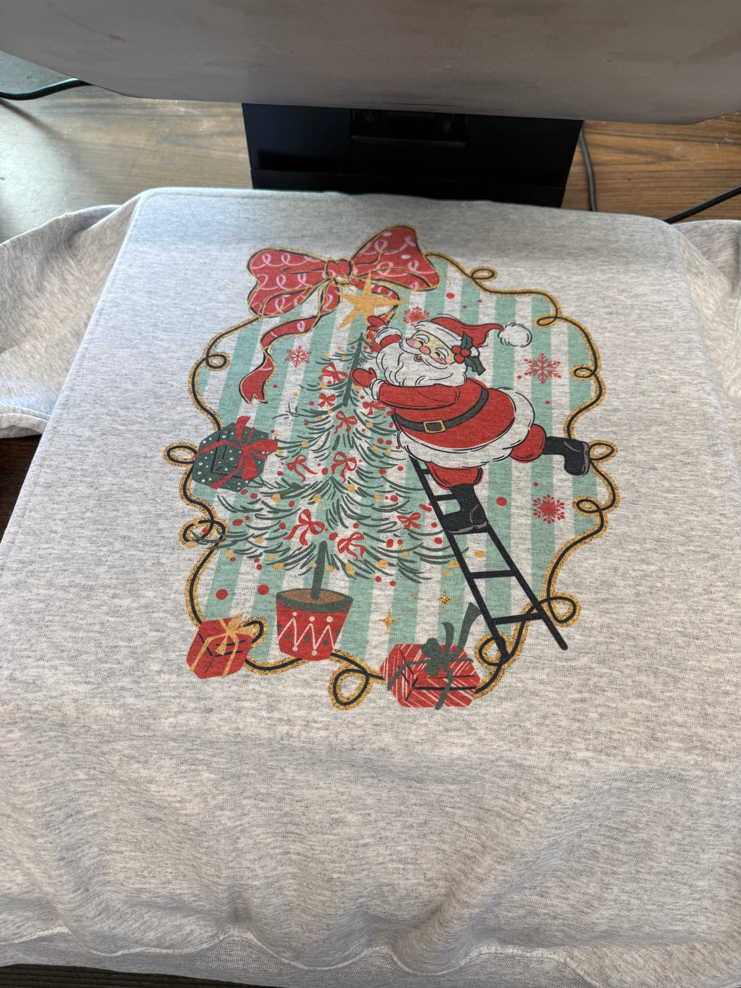 Striped santa crewneck