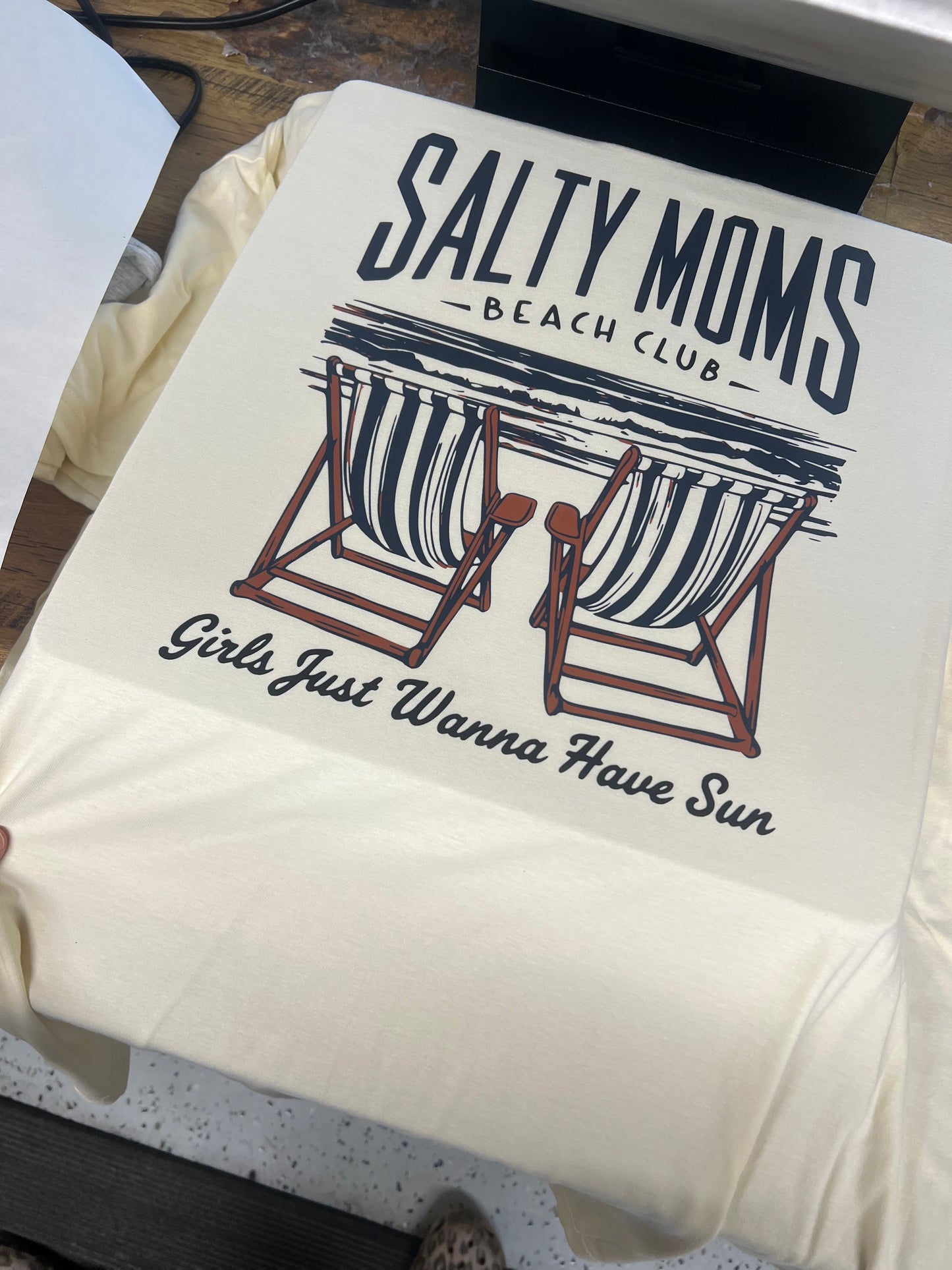Salty moms club tee