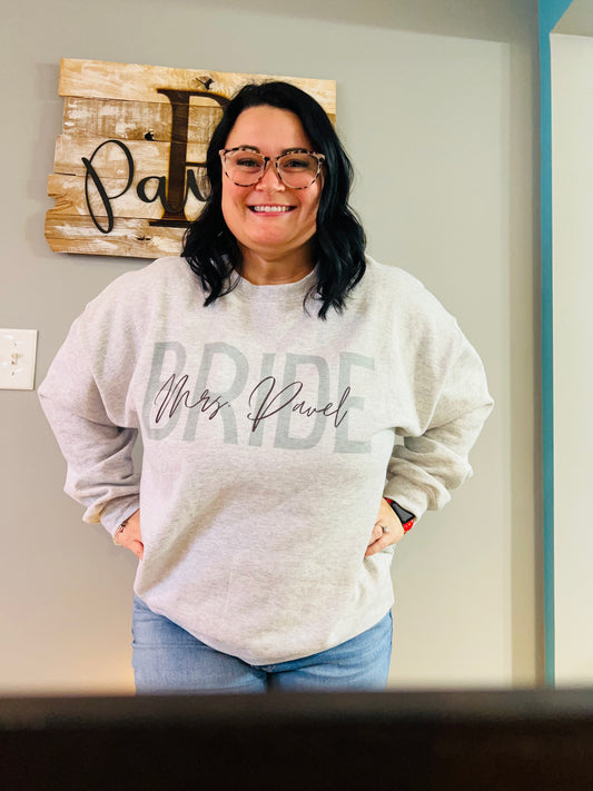 Custom bride crewneck