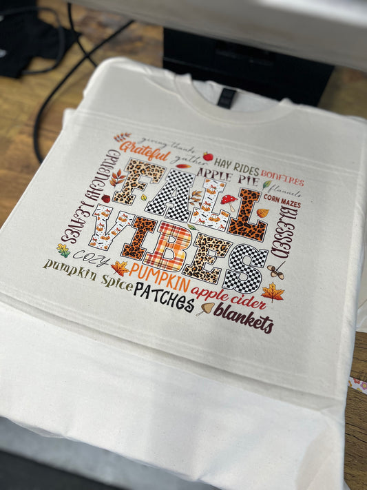 Fall vibes tee/crewneck