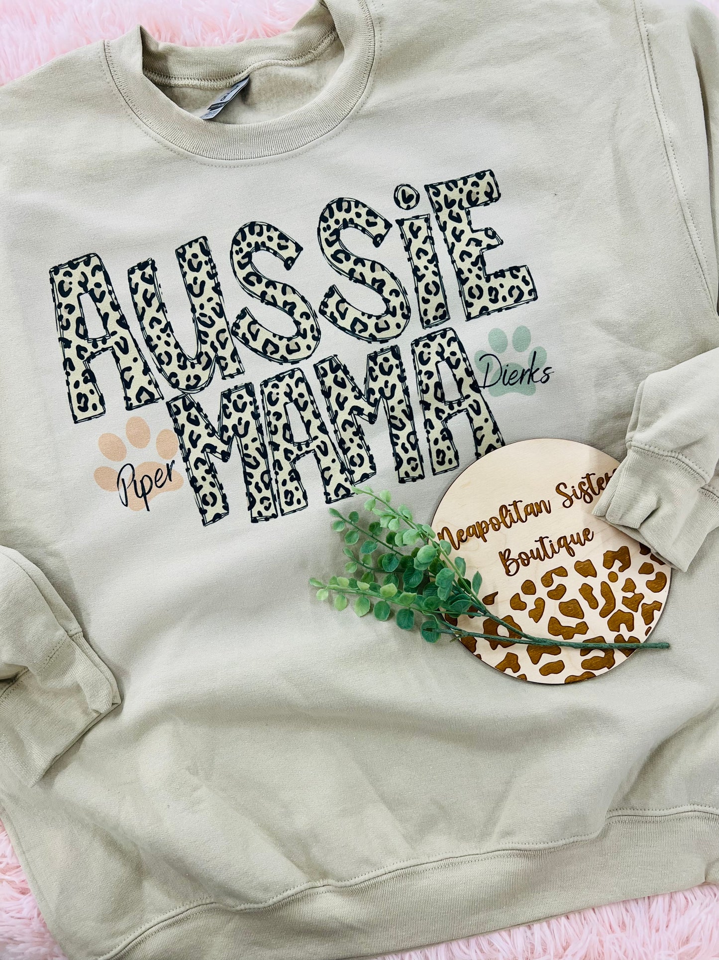 custom dog mom crewneck