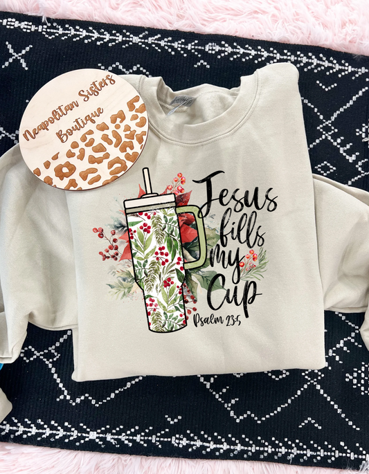 Jesus fills my cup crewneck