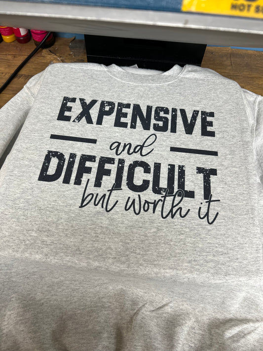 expensive + difficult crewneck