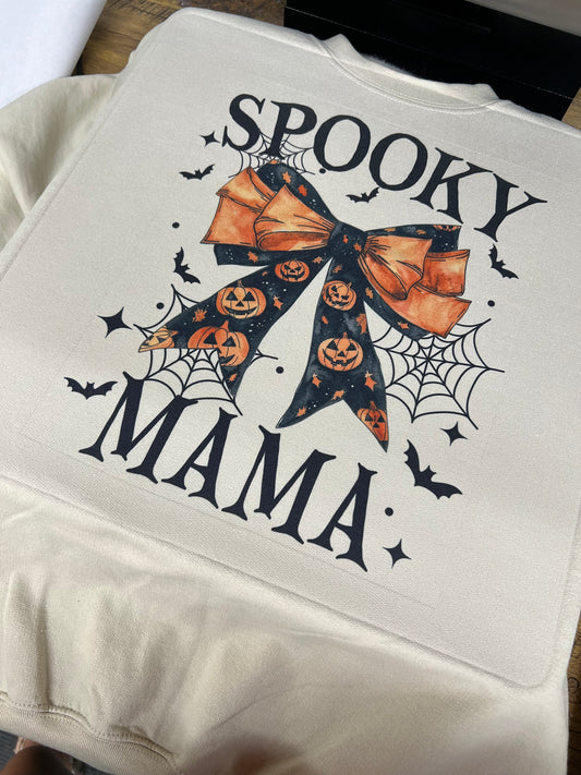 Spooky mama crewneck tan