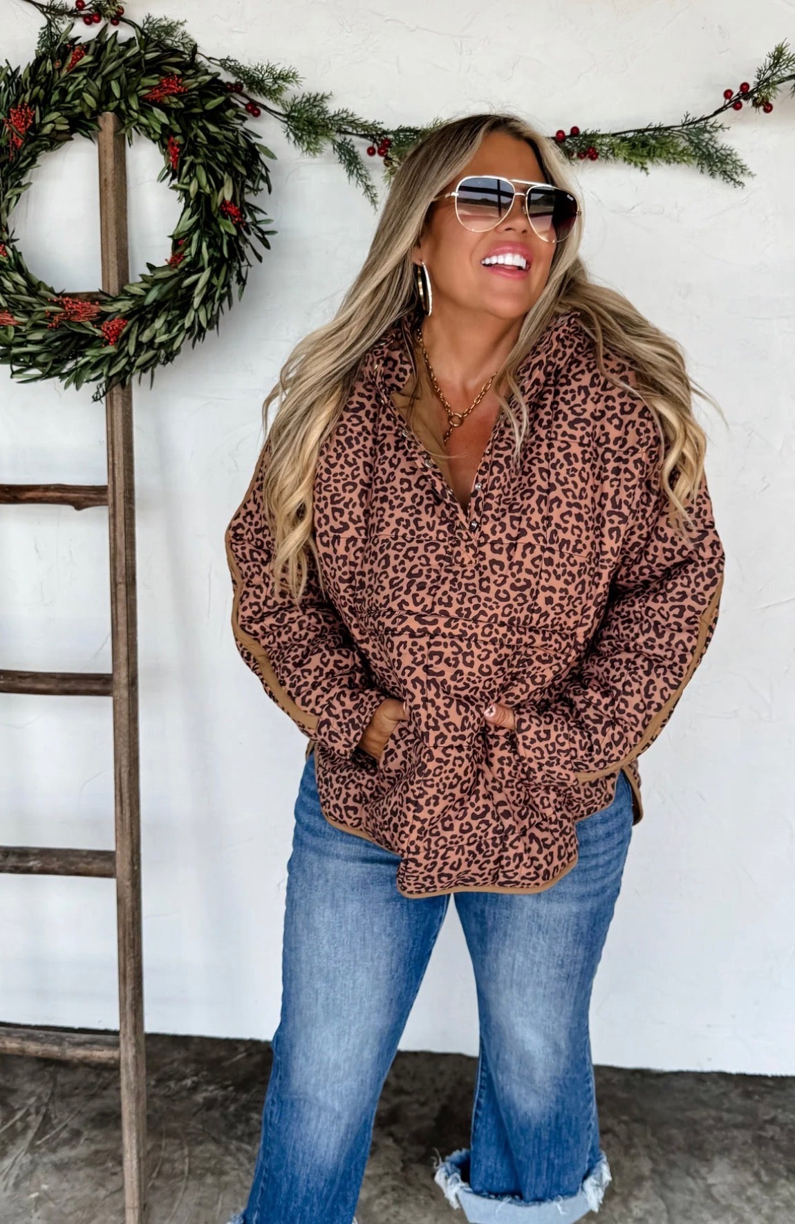 Printed Peyton puffer jacket