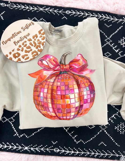 Disco pumpkin crewneck