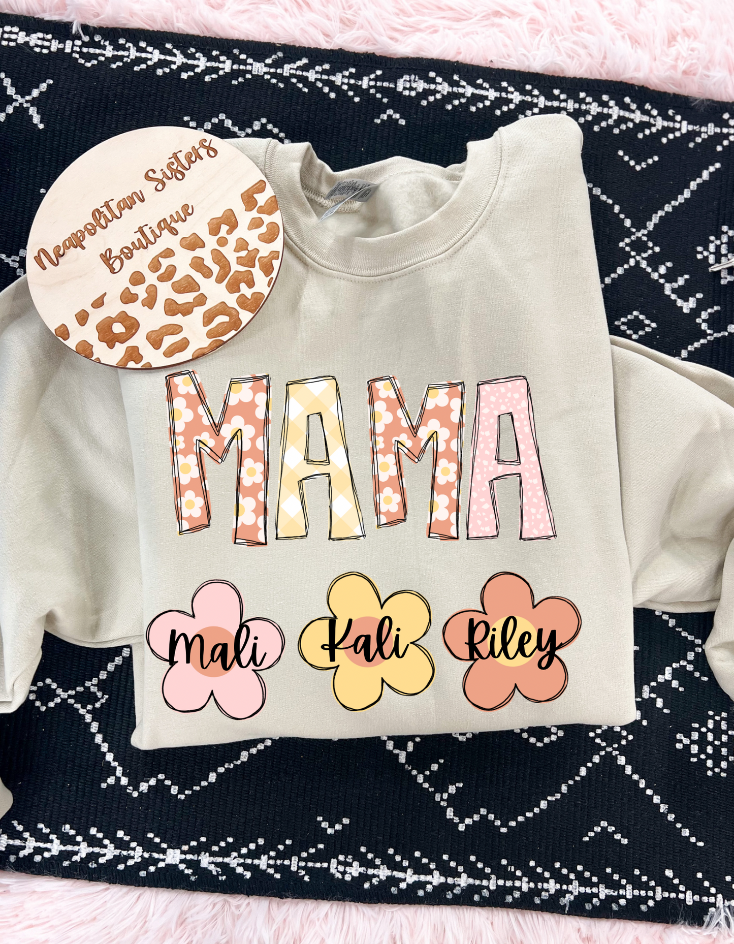 custom mama/grandma/aunt/grammy crewneck