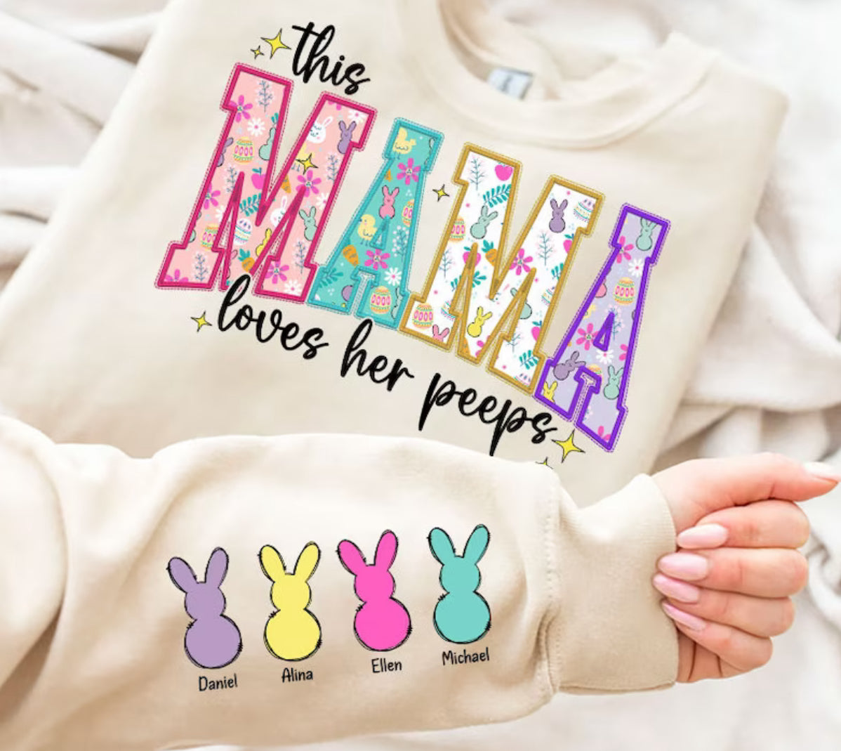 This mama loves her peeps crewneck