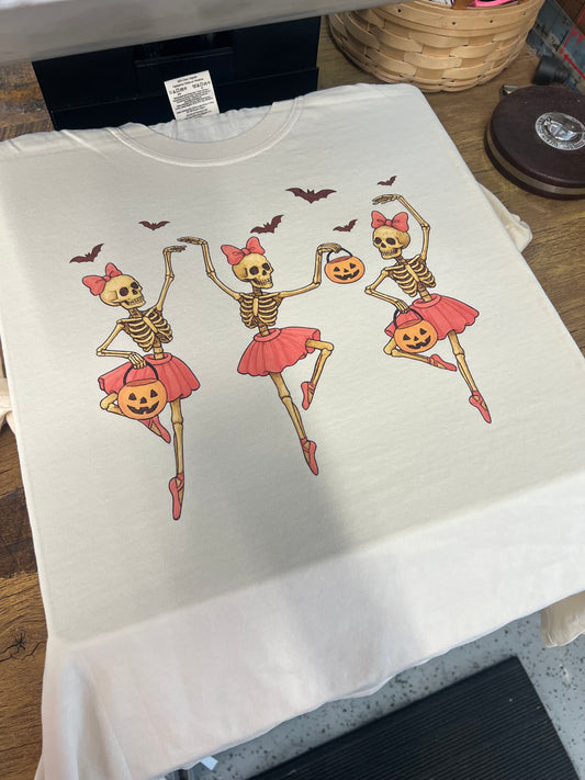 dancing skeleton tee