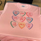 Pink hearts crewneck