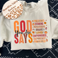 God says fall crewneck