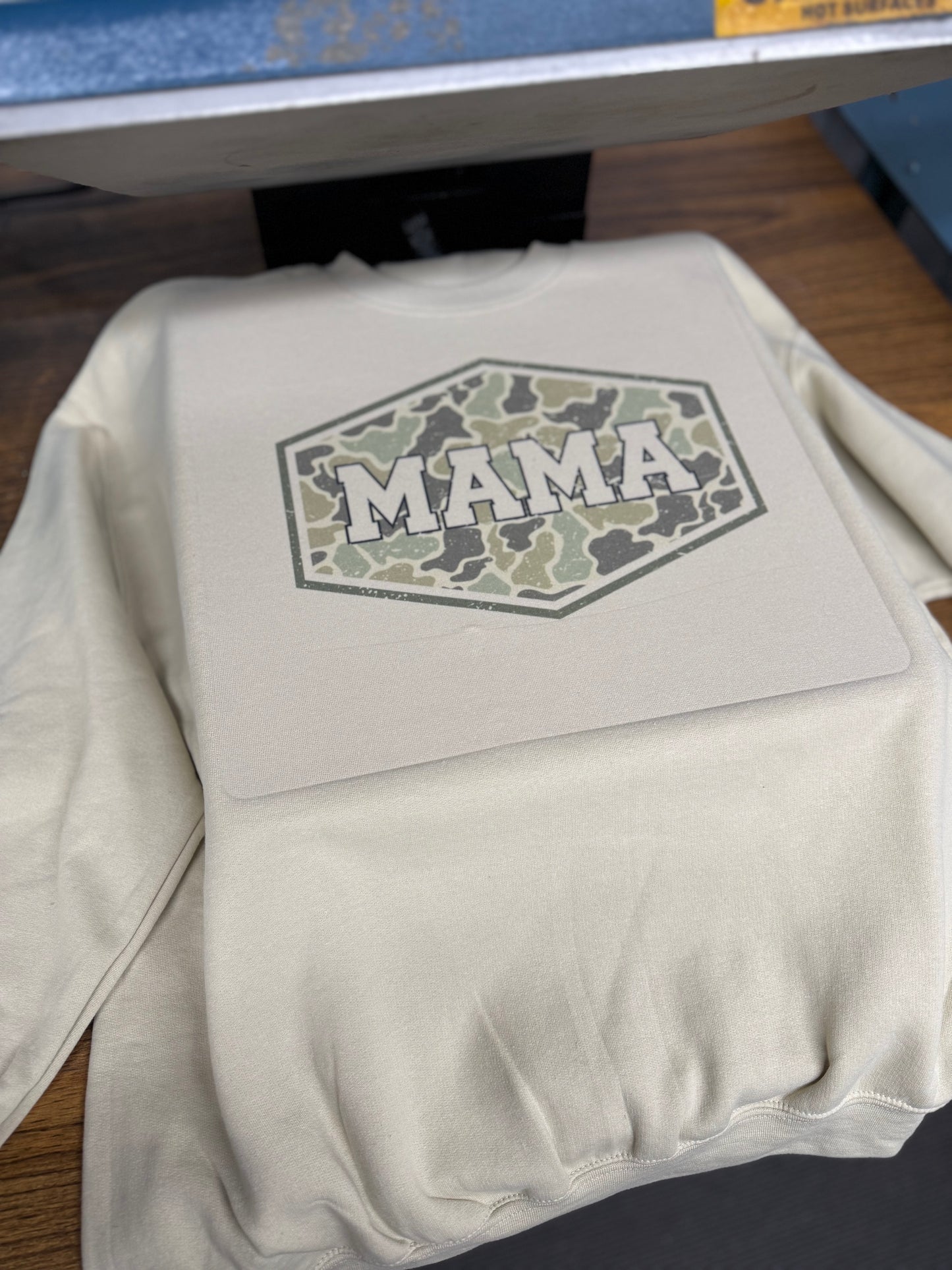 Mama camo crewneck