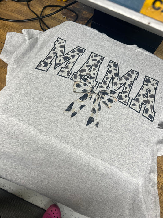 Mama coquette cow print tee