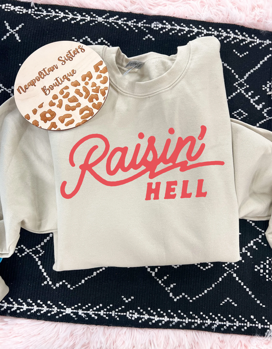 raisin hell crewneck