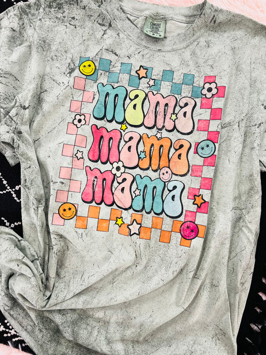 Mama tie dye comfort colors tee