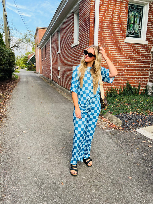 Checkered pop pants