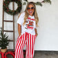 Striped red pants