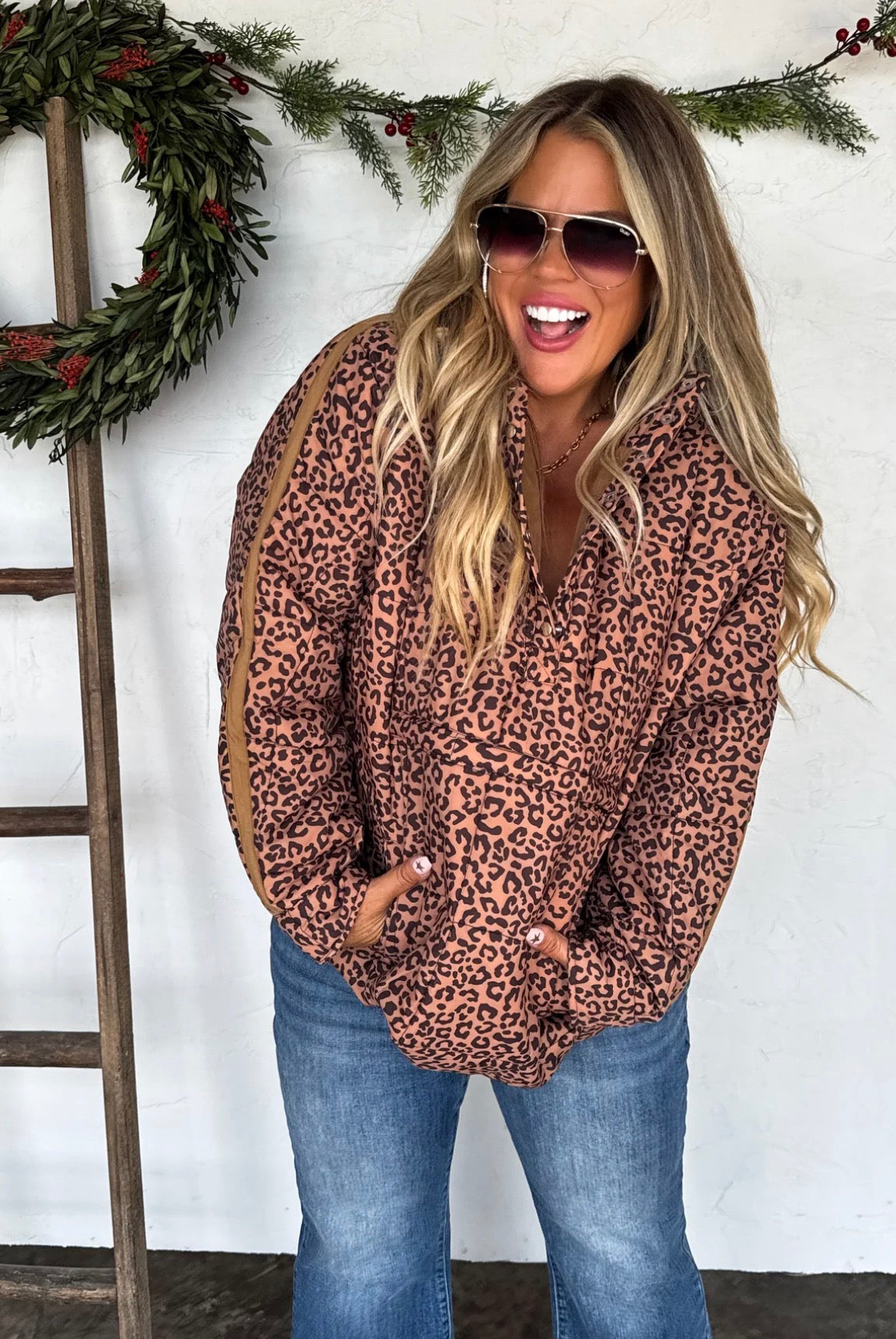 Printed Peyton puffer jacket