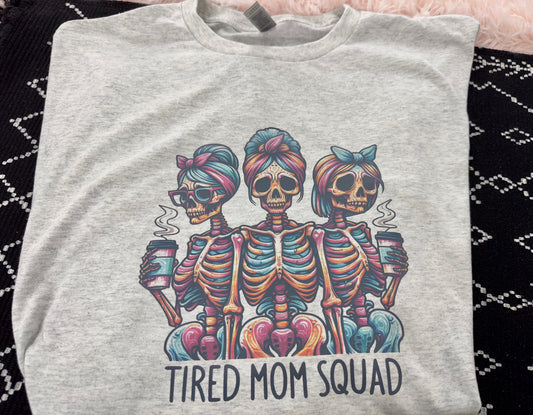 Tired mom squad tee