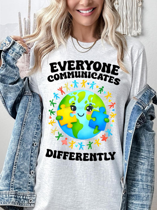 everyone communicates differently tshirt
