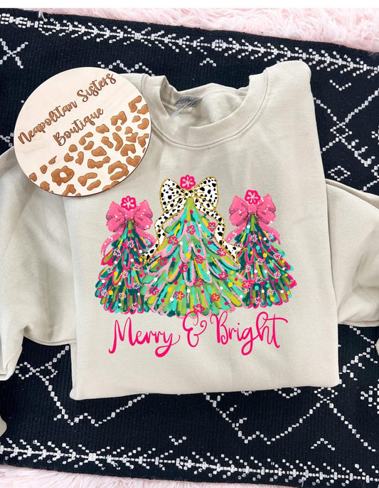 Merry and bright crewneck