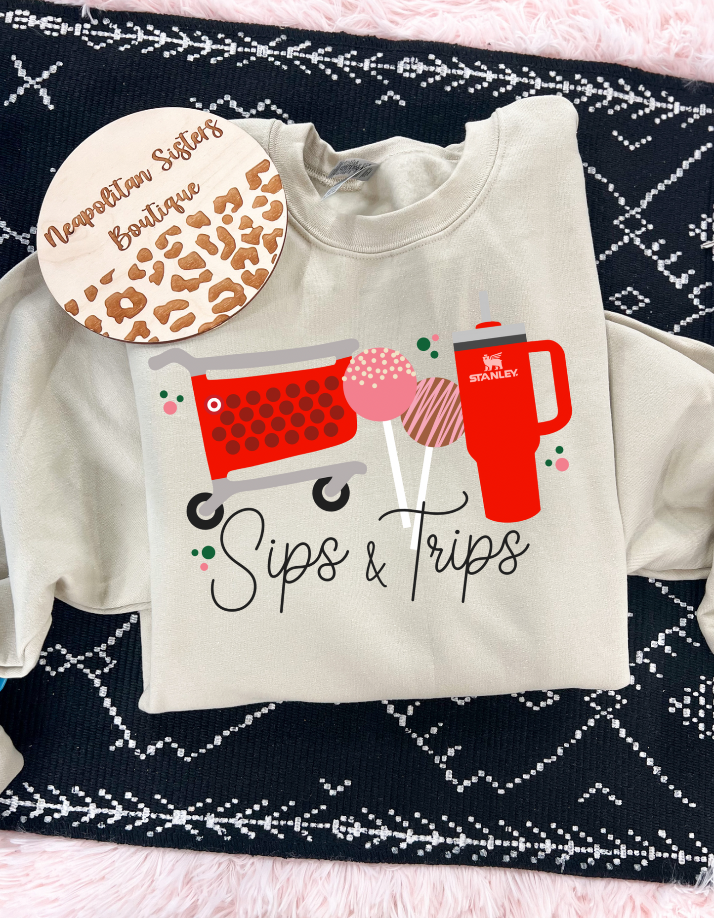 Sips and trips crewneck
