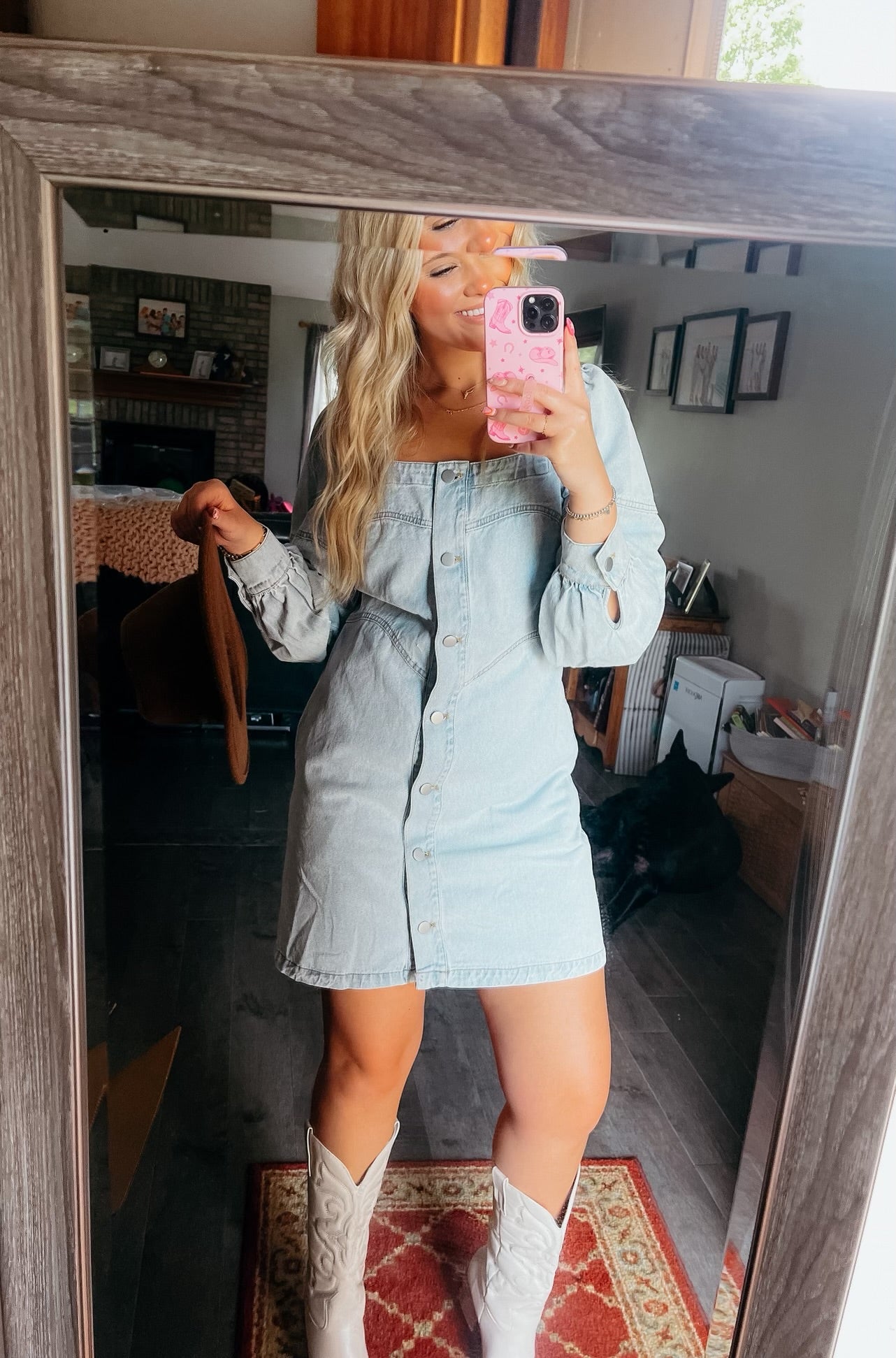 ready to rock n rock denim dress-FINAL SALE