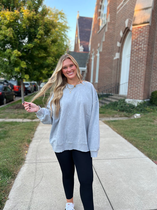 Sleet plus size fleece pullover